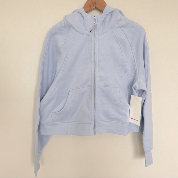 lululemon athletica Tops - NWT Lululemon Scuba Oversized Full Zip Blue Linen Size M/L